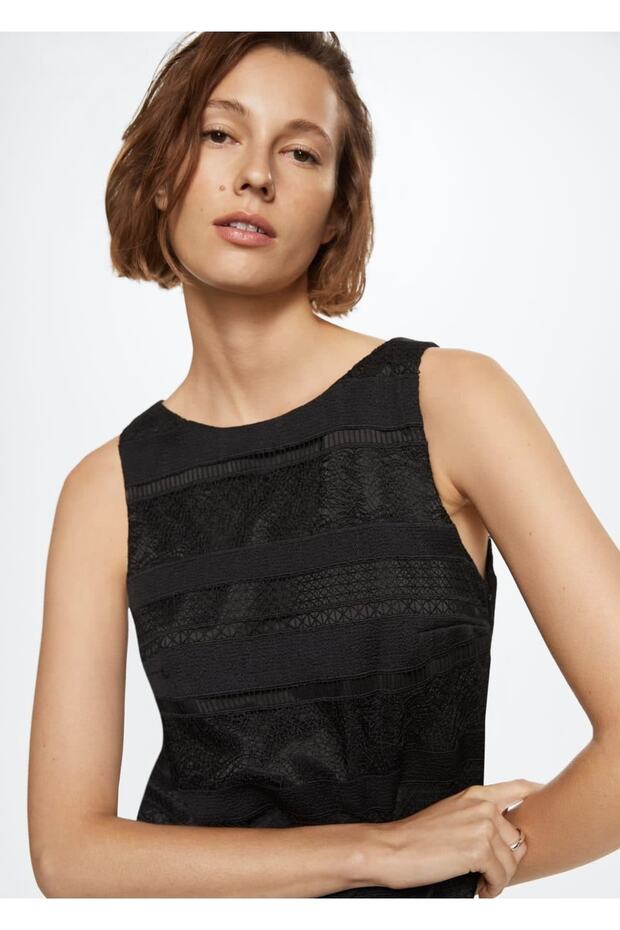 Ajur Detaylı Elbise - 5