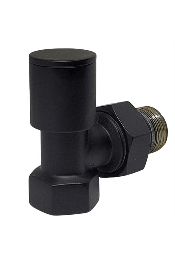 Köşe Radyatör - Havlupan Vanası -1/2 Mat Siyah Ral 9005 - 2
