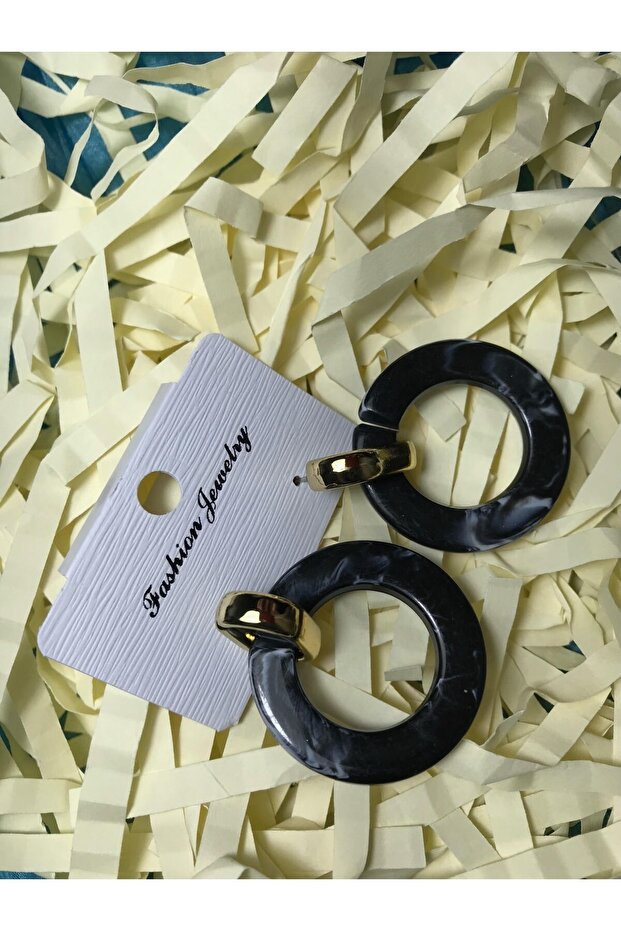 Gold Siyah Küpe - 1