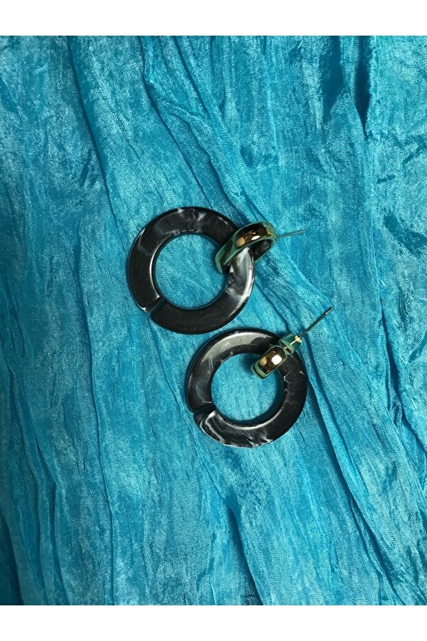 Gold Siyah Küpe - 4