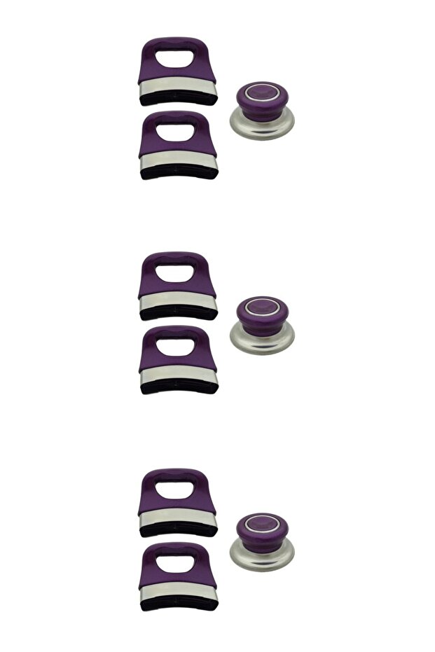 Mor Tencere Tava Kulp Seti 3'lü Set Sap Kulp Tutamak Seti Tencere Sapı (3 ADET SET) - 1