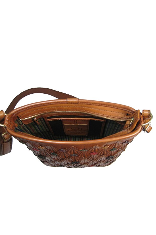 حقيبة ماسنجر جلدية مصنوعة يدوياً (كريستال) - 4