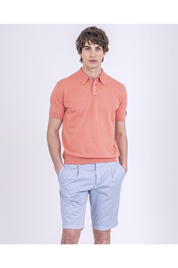 Men's Knitted Poloshirt Cotton