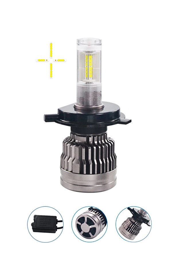 Led 360 M8 H4 Full Power Csp 360° Led Xenon Far Ampulü %100 Canbus 12000lm - 3