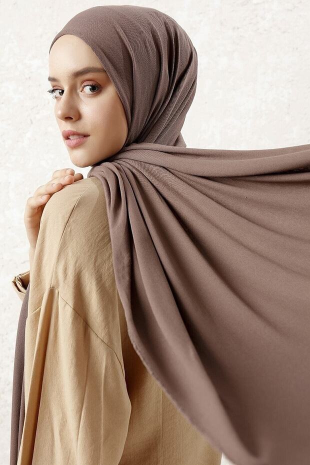 Combed Cotton Shawl Sky Mink