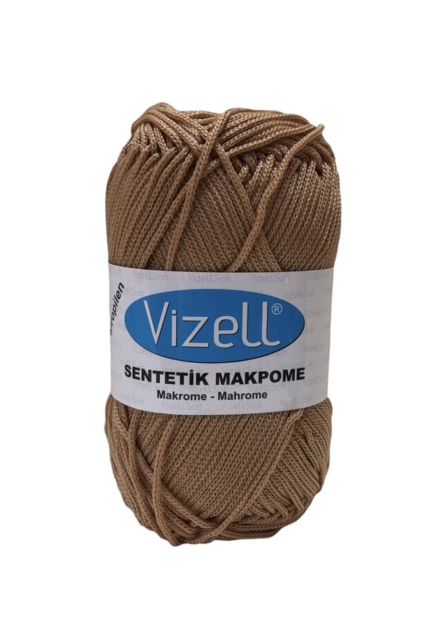 Polyester Makrome Ipi Supla Ipi Çanta Ipi Bileklik Ipi Polyester Makrome Ip 3 No 1.5 Mm Bej - 1