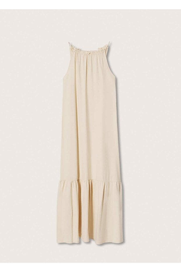 Rochie din bumbac cu volane - 3