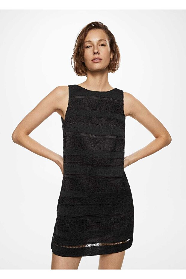 Ajur Detaylı Elbise - 1