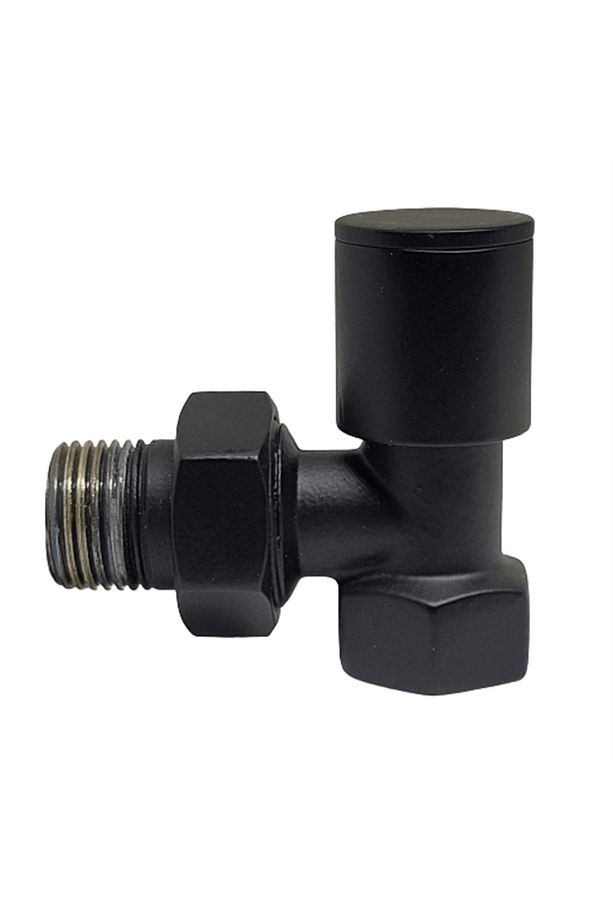 Köşe Radyatör - Havlupan Vanası -1/2 Mat Siyah Ral 9005 - 1