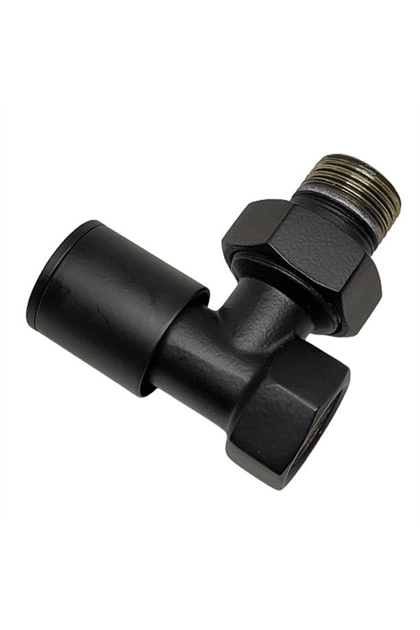 Köşe Radyatör - Havlupan Vanası -1/2 Mat Siyah Ral 9005 - 4
