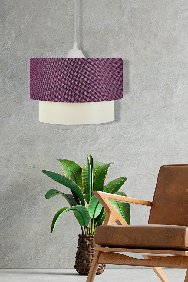 Deko Pasta 25'lik Mor Beyaz Sarkıt Avize - 1