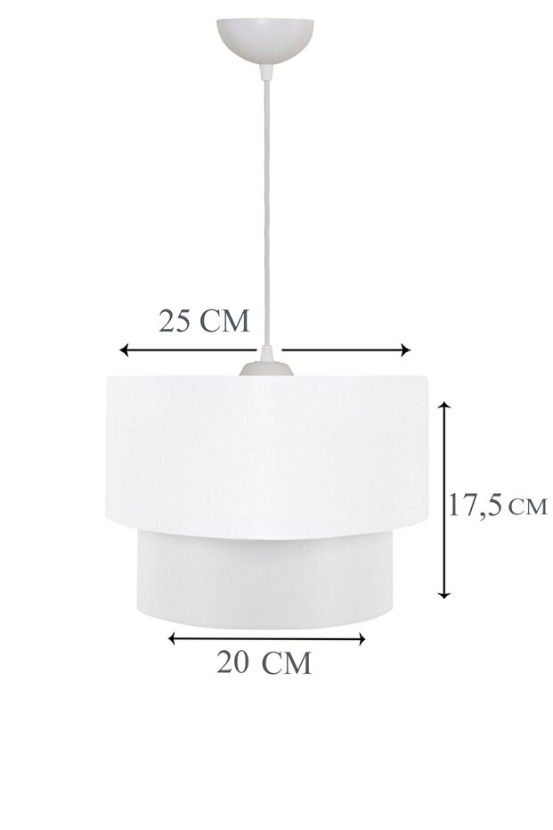 Deko Pasta 25'lik Beyaz Sarkıt Avize - 2