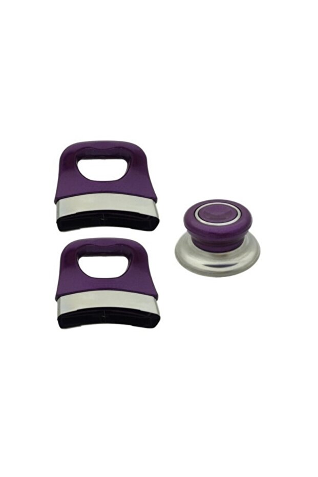 Mor Tencere Tava Kulp Seti 3'lü Set Sap Kulp Tutamak Seti Tencere Sapı (3 ADET SET) - 2