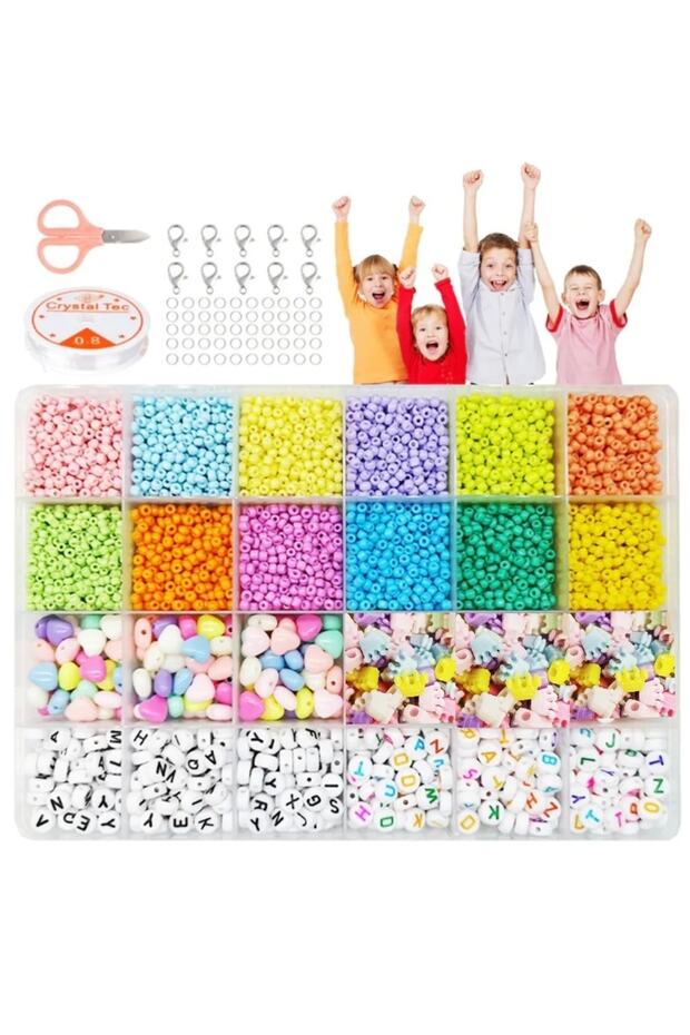 Sand Beads Letter Beads And Acrylic Figure Beads For Kids Hobby Starter Beads Set