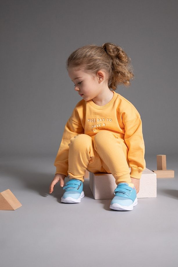Kız Bebek Regular Fit Bisiklet Yaka Uzun Kollu Ince Kumaş 2'li Knitted Set - 3