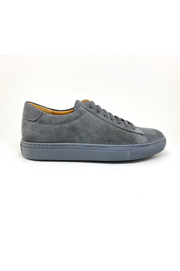 Genuine Leather Gray Men's Sports Shoes