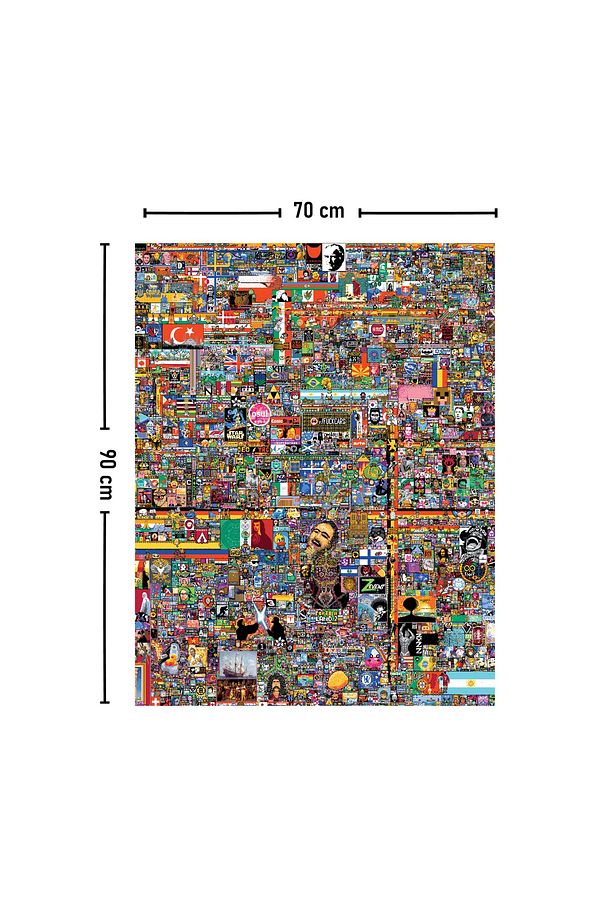 Rplace2022 Reddit Nft Temalı Duvar Örtüsü Halısı 70x90 Cm - 2