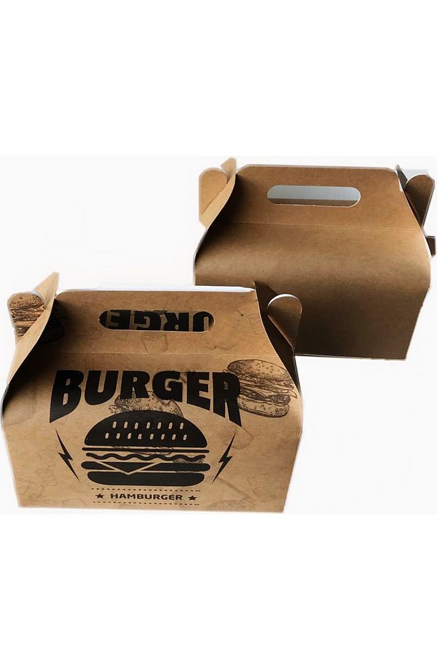 Hamburger Taşıma Kutusu Baskılı 200 Adet - 1