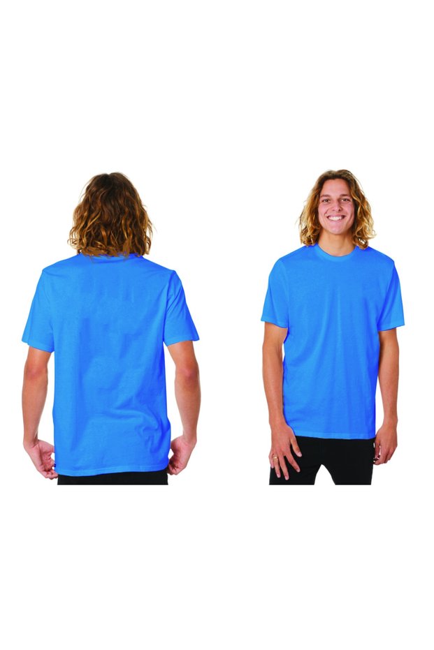 Crew Neck Printed Indigo Men's T-shirt Esbt0001