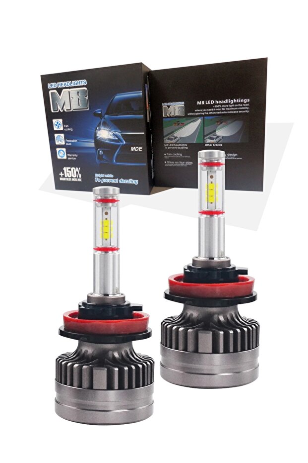 Led 360 M8 H11 Full Power Csp 360° Led Xenon Far Ampulü %100 Canbus 12000lm - 3