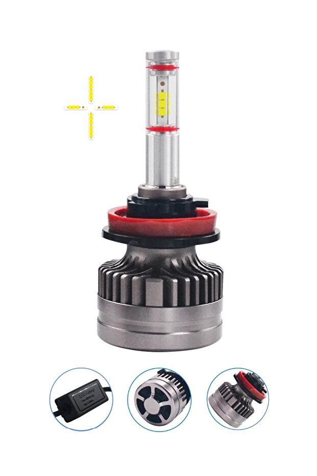Led 360 M8 H11 Full Power Csp 360° Led Xenon Far Ampulü %100 Canbus 12000lm - 4