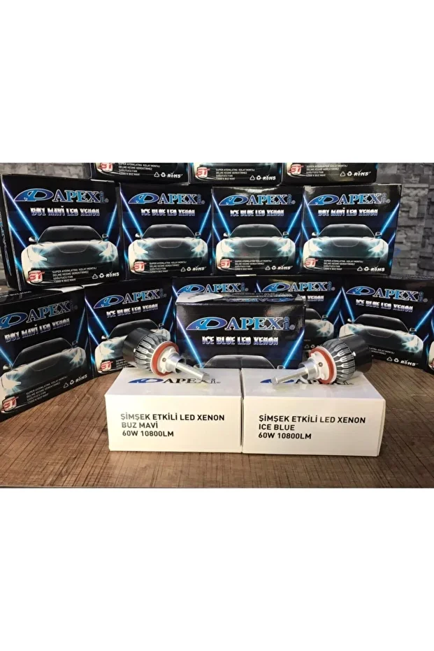 H4 Buz Mavi Led Xenon-şimşek Etkili-10800 Lm 12000k- Yüksek Aydınlatma Gücü - 4