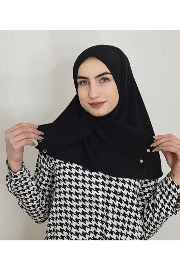 Eșarfă neagră Hijab Bone - 3