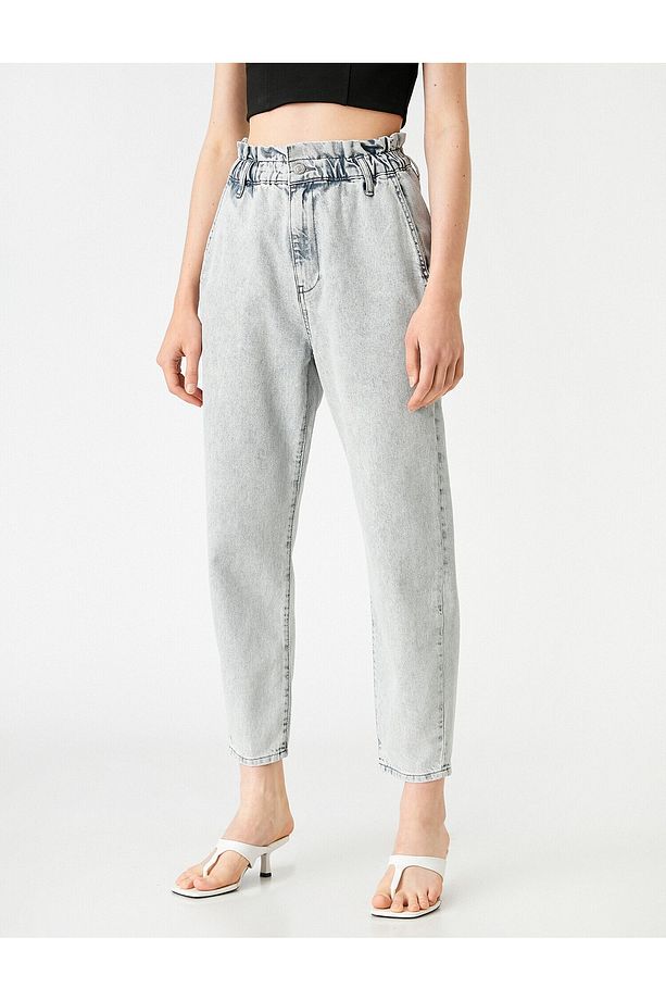 Yüksek Bel Kot Pantolon-baggy Jean - 3