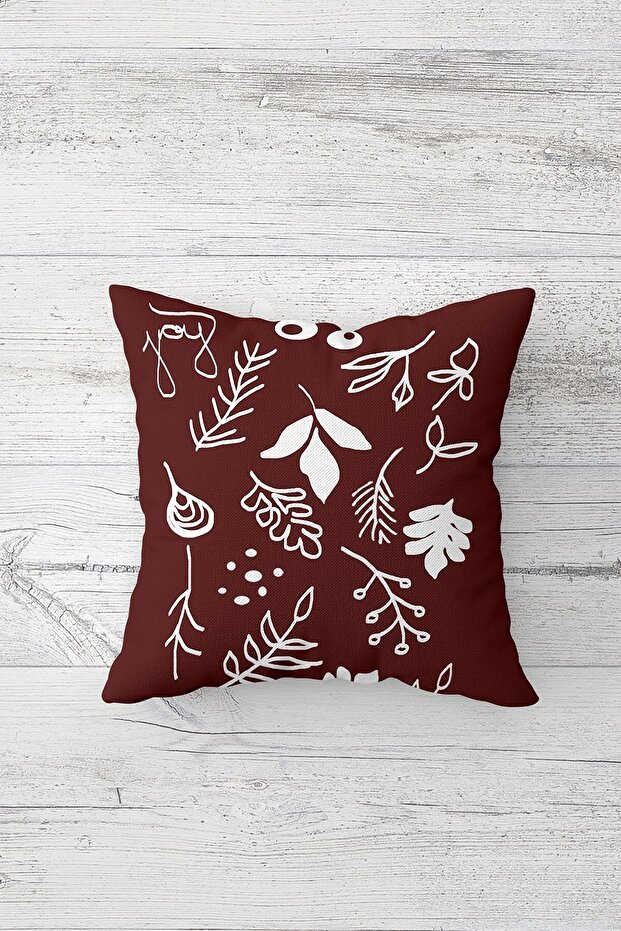 Bohemian Leaf Pattern One Side Printed Hidden Zipper Pillowcase Throw Pillow Sofa Pillowcase - 1