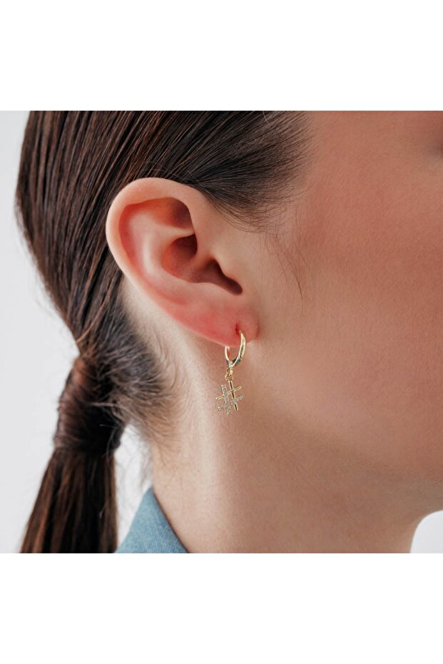 Hashtag Gold Küpe - 2