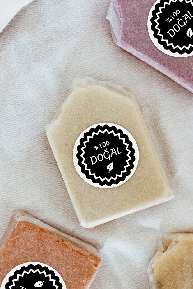 100% Natural Written Round Adhesive Product Packaging, Package Label Sticker