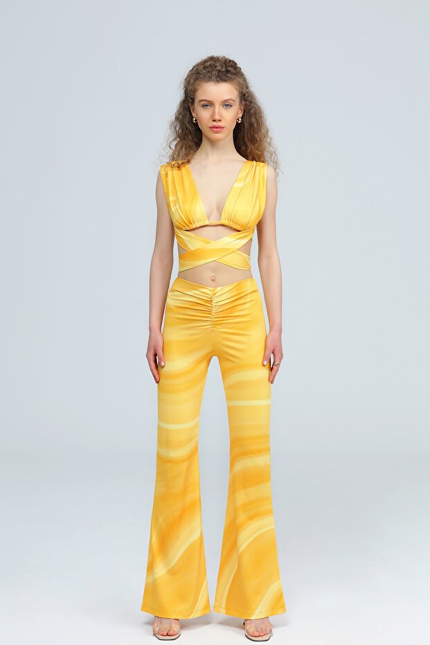 Turuncu Hera Pantolon - 1