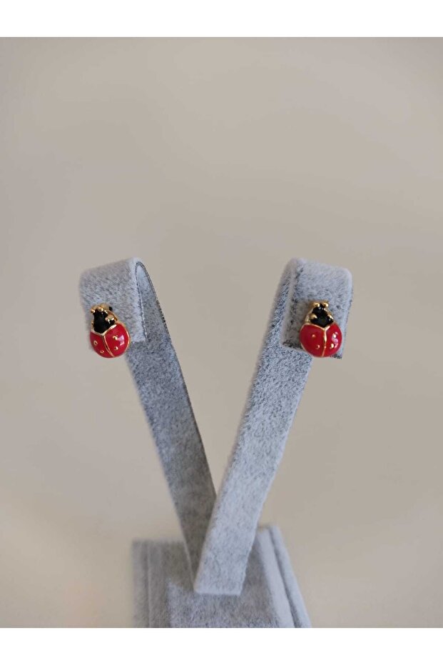 Çocuk Uğur Böceği Küpe - 1