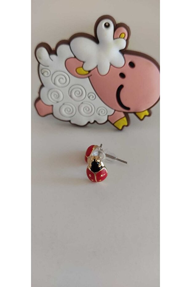 Çocuk Uğur Böceği Küpe - 2