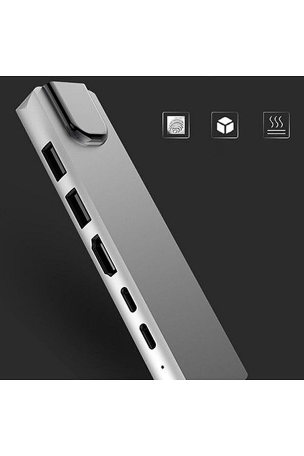 Fc04 Macbook Uyumlu Type-c™ To 4k Hdmı Usb 3.0 Gigabit Ethernet 6ın1 Çevirici Hub Adaptör - 3