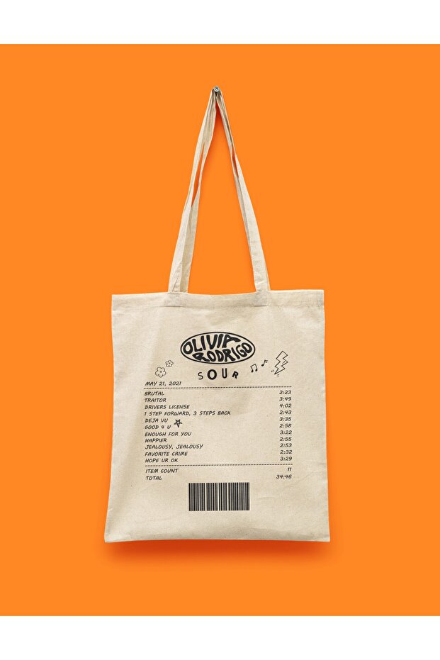 Olivia Rodrigo Sour Album Receipt Printed Cloth Bag