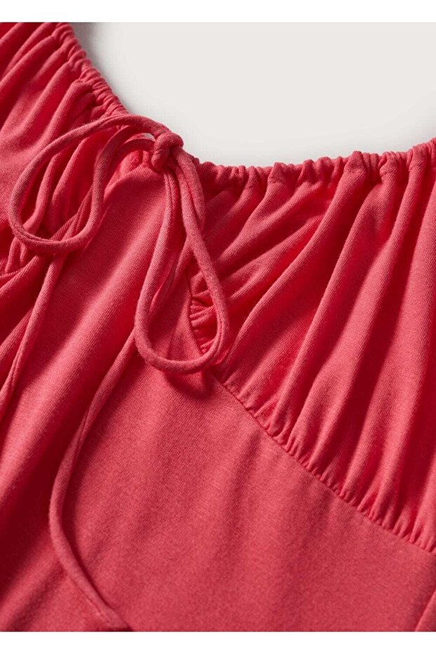 Beli Bağcıklı Elbise - 8