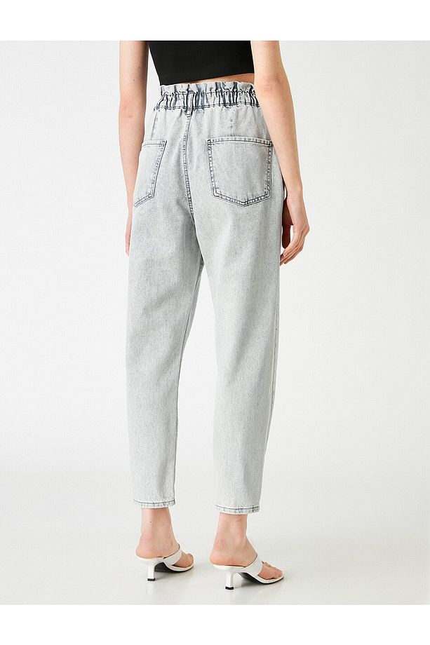 Yüksek Bel Kot Pantolon-baggy Jean - 4
