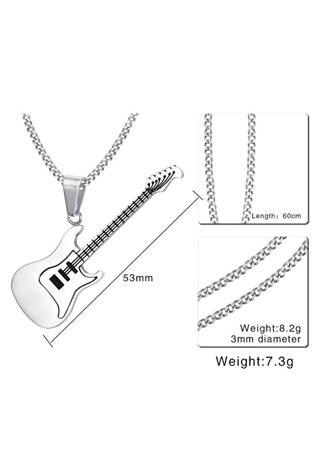 Gitar Kolye Paslanmaz Çelik - 5