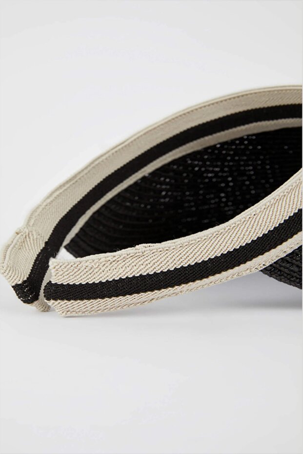 Straw Visor Crown Hat - 2