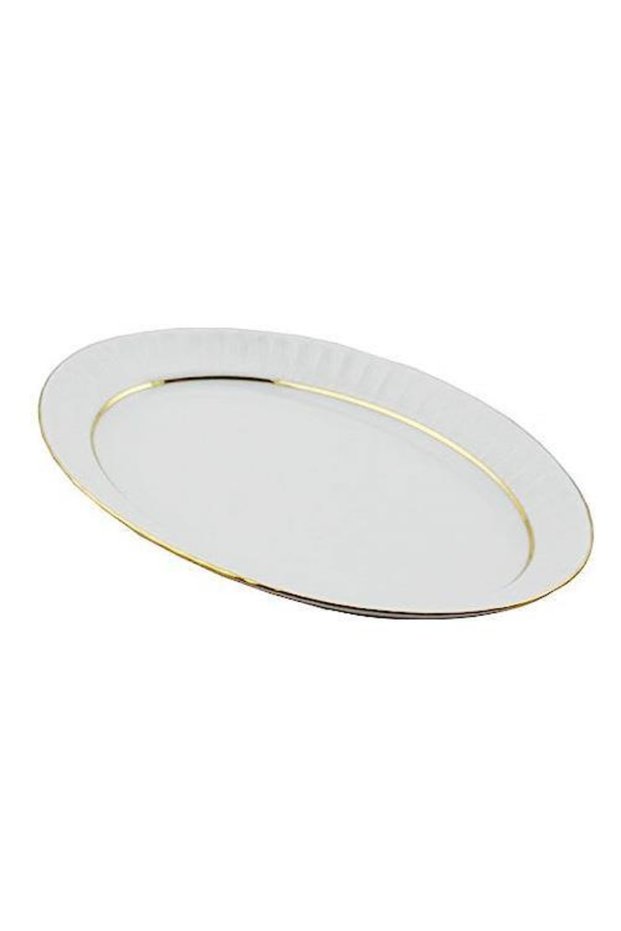 Mother of Pearl 30cm Boat Plate Gilded New