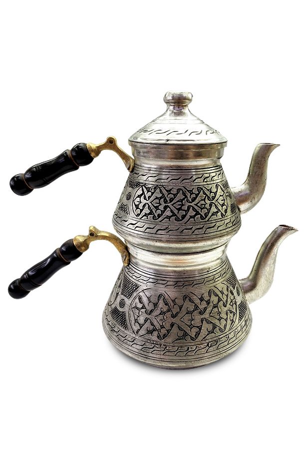 Özel Yapım Eskitme Model Ekstra Kalın Bakır Çaydanlık - 5