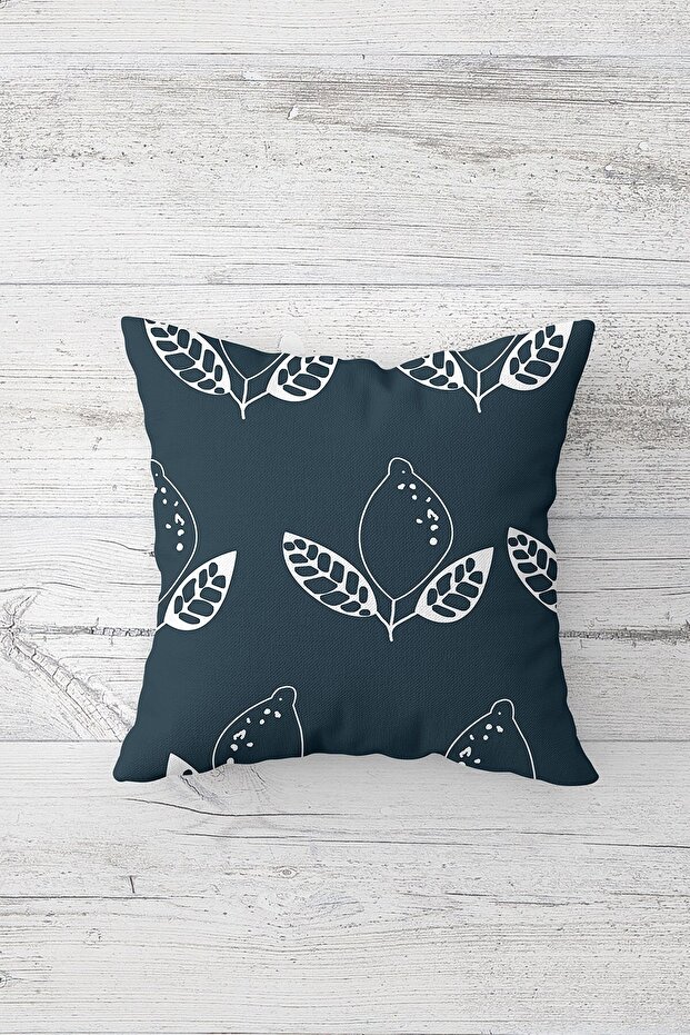 I?Scandinavian Bohemian Leaf Pattern Single Side Printed Hidden Zipper Throw Pillow Sofa Pillowcase - 1