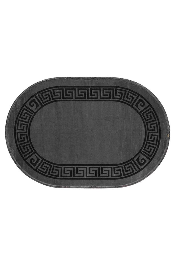 Monet Mt26d Gri Siyah Oval Makine Halısı - 1