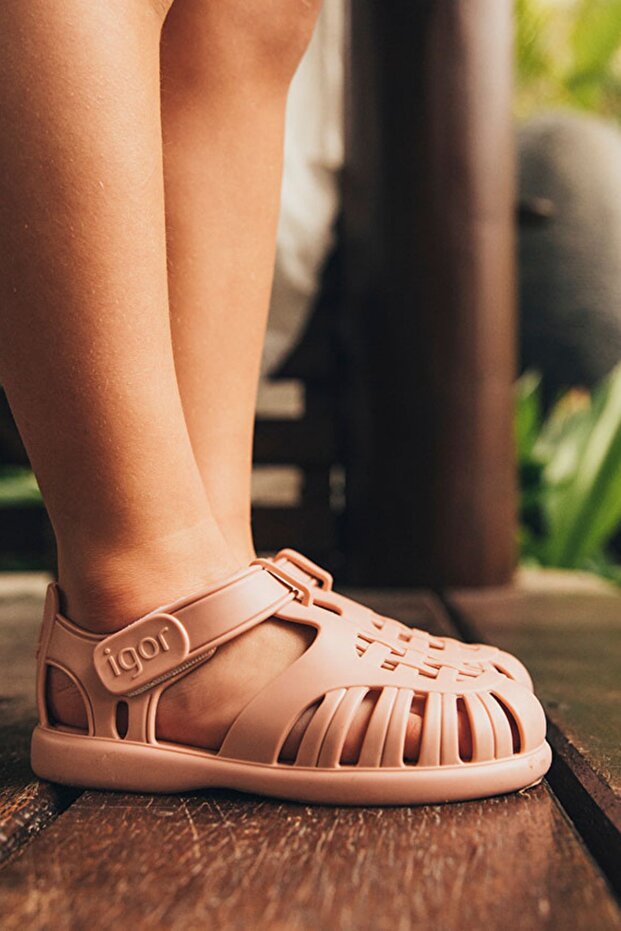 صندل توبي سوليد للأطفال باللون البيج - 4