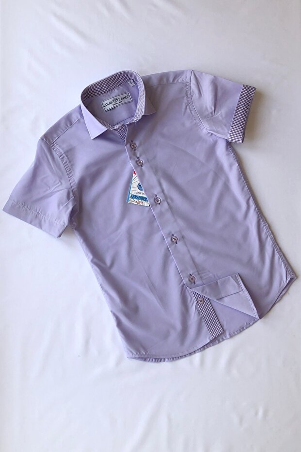 Pöti Checkered School Short Sleeve Children's Shirt