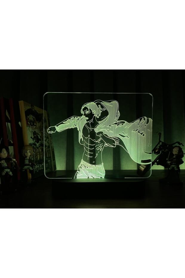 Attack On Titan Eren Jaeger Masa Lambası - 8