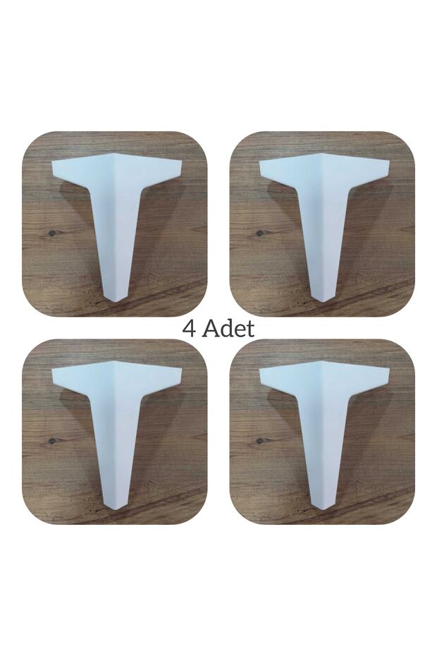 (4 ADET) Kartal Ayak Plastik 14cm (BEYAZ) Mobilya Vestiyer Komidin Şifonyer Tv Ünite Koltuk Baza - 1