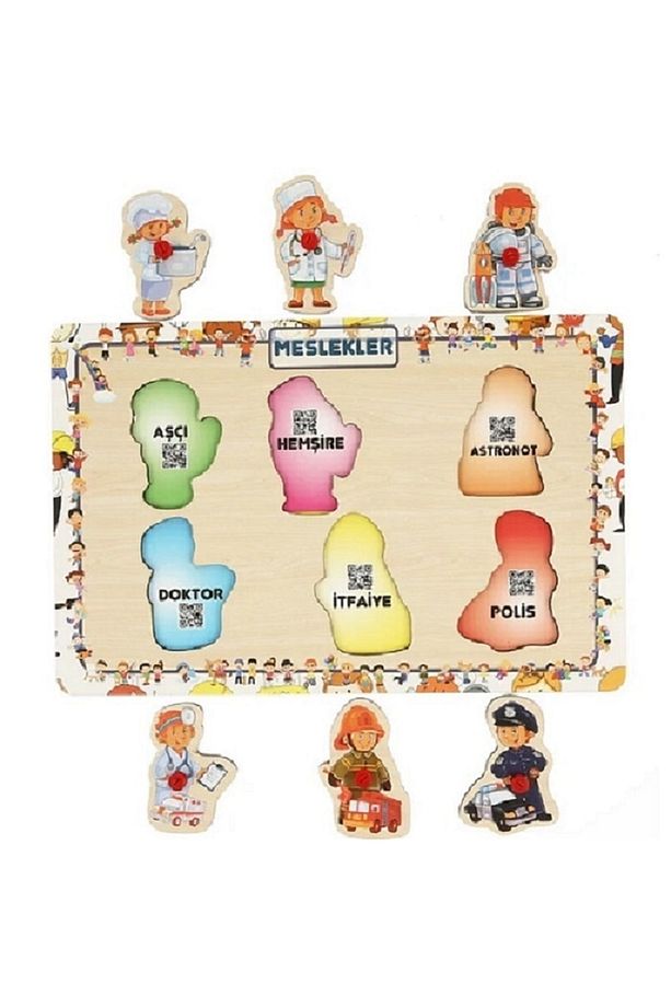 Tutmalı Interaktıf Puzzle Meslek - 3