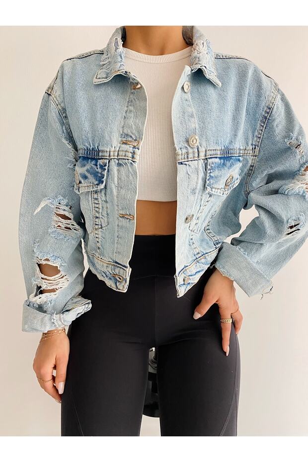 Crop Jeans Jacket - 1